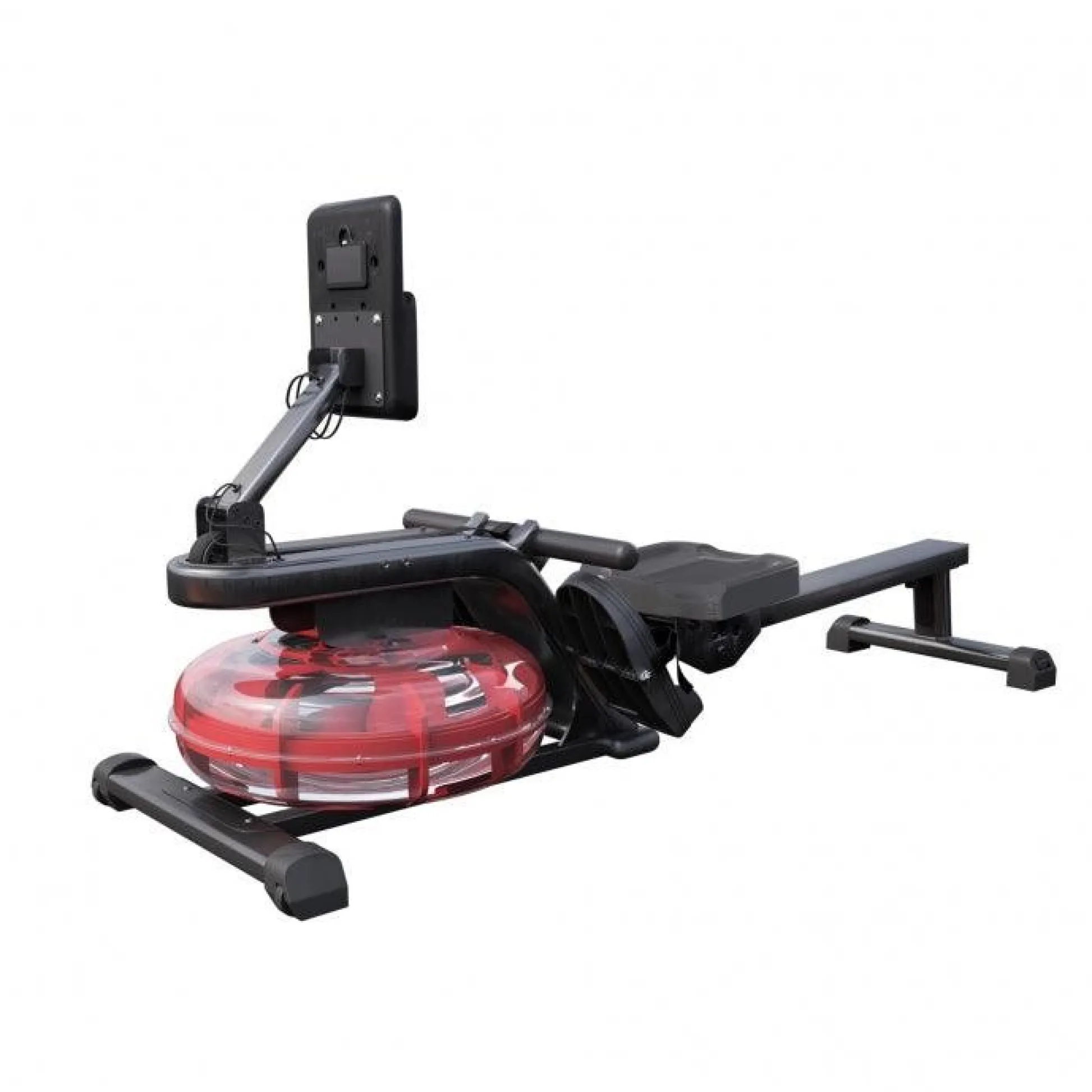 Gorilla Sports Wasserrudergerät verstellbar mit LCD Monitor Schwarz / Rot Clearance