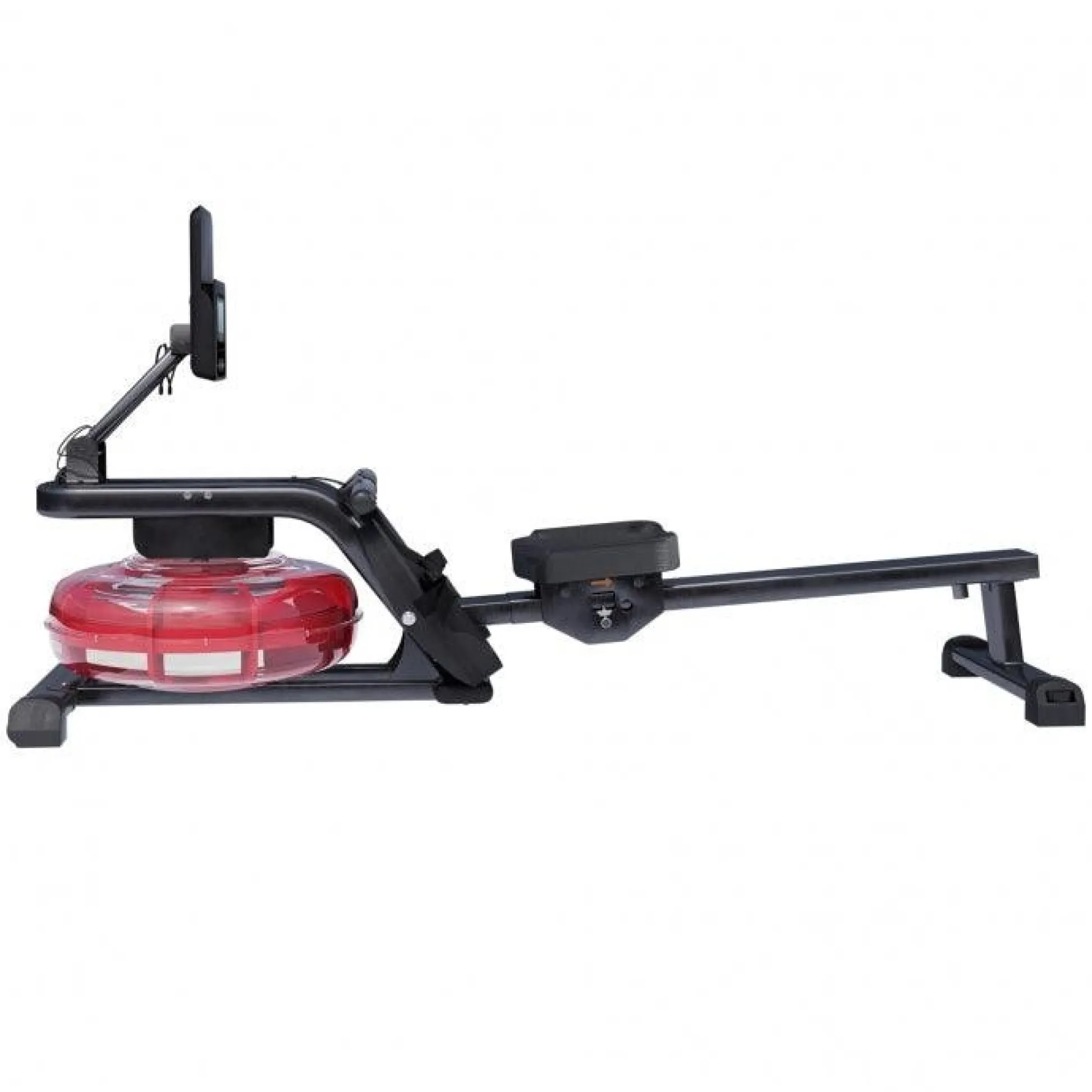 Gorilla Sports Wasserrudergerät verstellbar mit LCD Monitor Schwarz / Rot Clearance