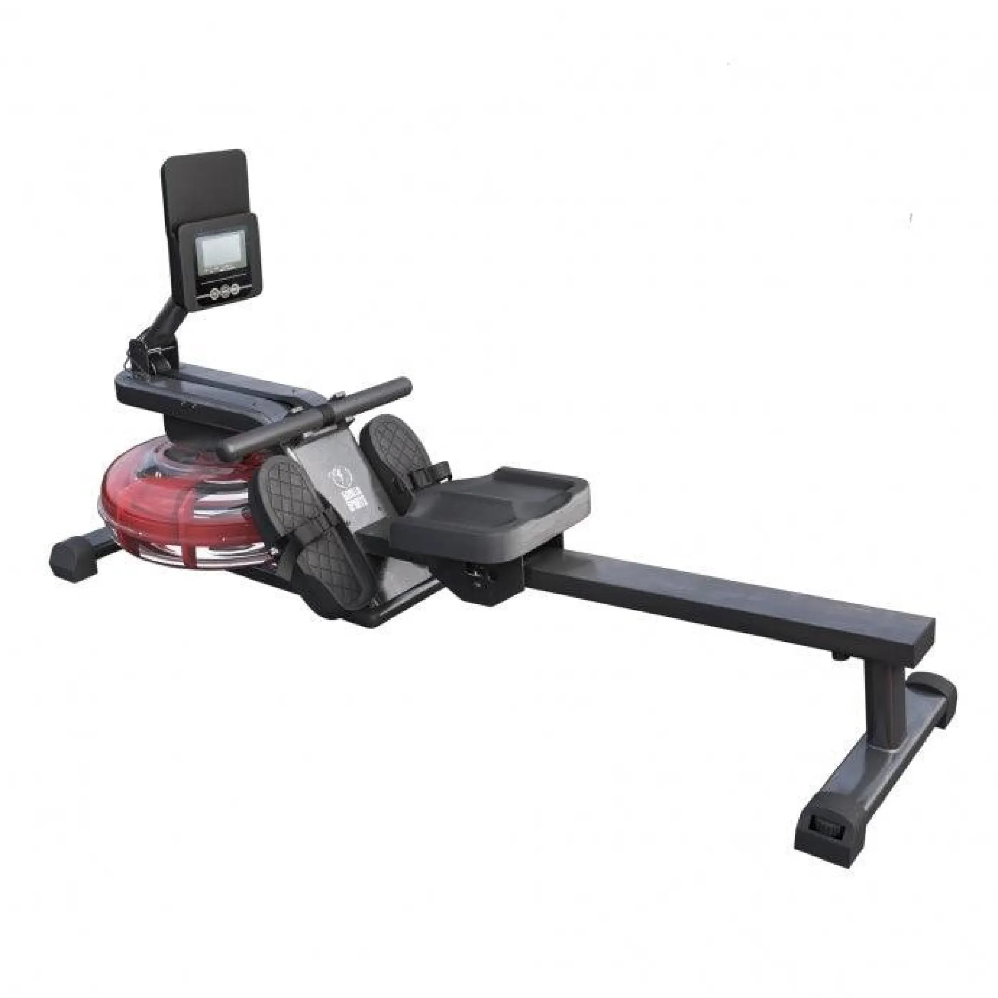 Gorilla Sports Wasserrudergerät verstellbar mit LCD Monitor Schwarz / Rot Clearance