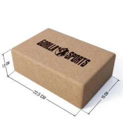 Gorilla Sports Yoga Block aus Kork Braun Sale