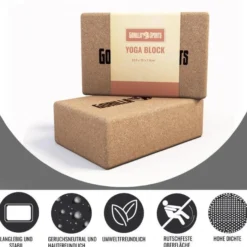 Gorilla Sports Yoga Block aus Kork Braun Sale