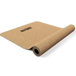 Gorilla Sports Yogamatte Kork 0,5 cm Dicke Braun / Schwarz Hot