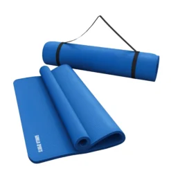 Gorilla Sports Yogamatte mit Tragegurt 190 x 60/100 x 1,5 cm Royal Best