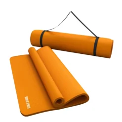Gorilla Sports Yogamatte mit Tragegurt 190 x 60/100 x 1,5 cm Orange New