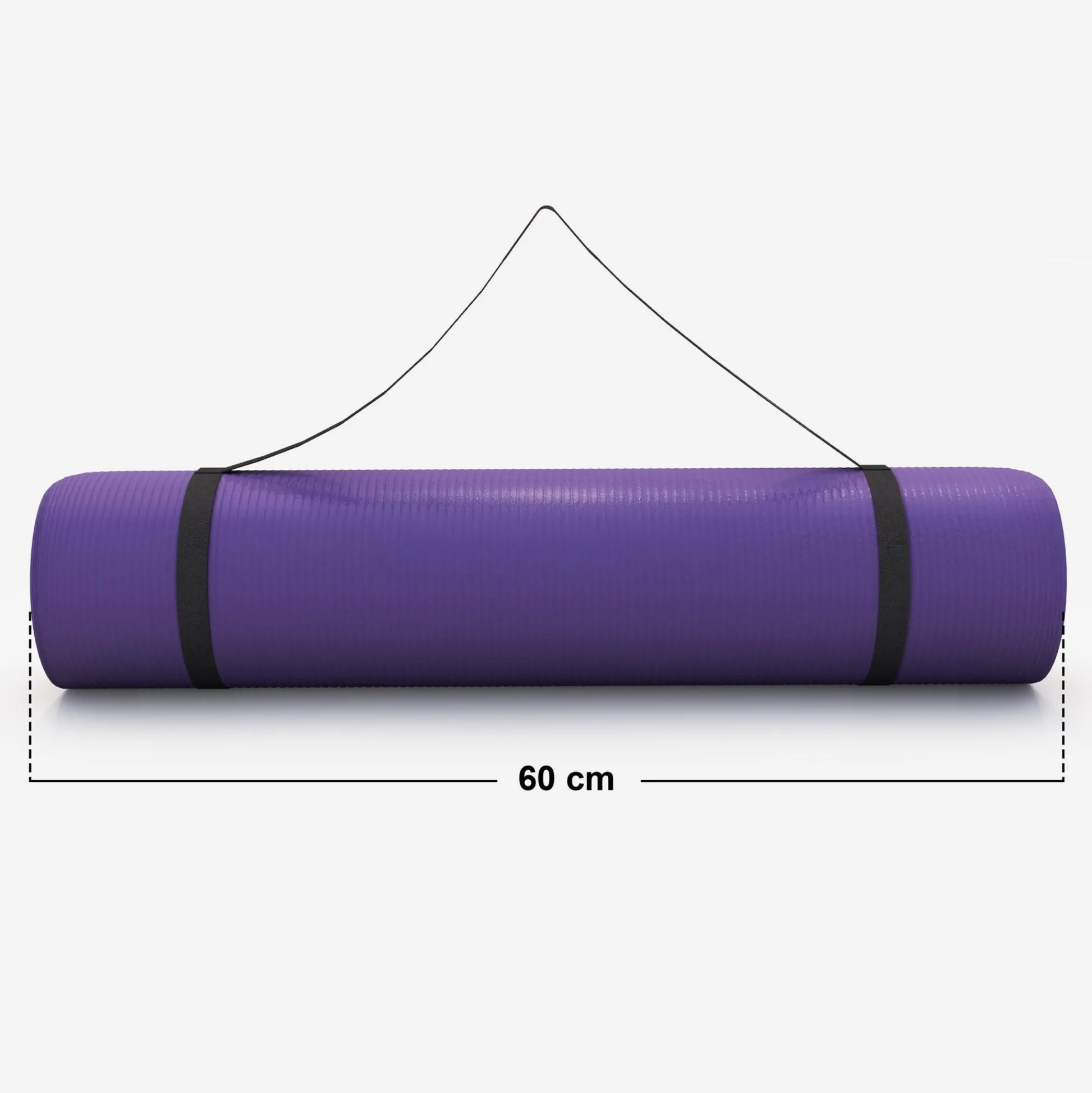 Gorilla Sports Yogamatte mit Tragegurt 190 x 60/100 x 1,5 cm Fuchsia Online