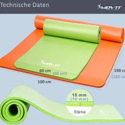 MOVIT Yogamatte 10/15 mm Dicke Dunkelblau Online
