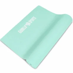 Gorilla Sports Yogamatte PVC mit Tragegurt 60 cm Breite und 0,5 cm Dicke Hellblau Outlet